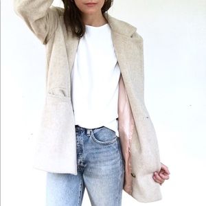 Creamy sandstone wool jacket